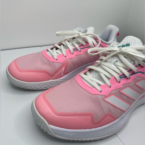 Adidas Defiant Speed Pink and White Athletic Shoes for Performance - Picture 5 of 6